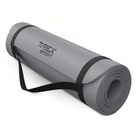 Коврик для йоги Trex Sport TX-018NGM NBR 1см 180х60 сірий