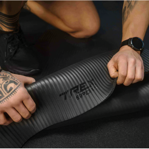 Коврик для йоги Trex Sport TX-018NGM NBR 1см 180х60 чорний