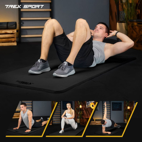 Коврик для йоги Trex Sport TX-029NGM NBR 2см 190х80 чорний
