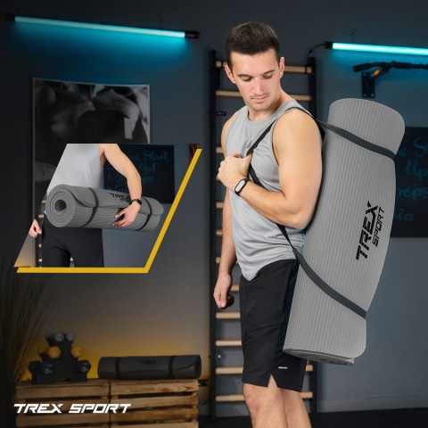 Коврик для йоги Trex Sport TX-029NGM NBR 2см 190х80 сірий