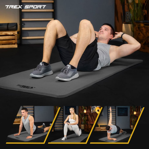 Коврик для йоги Trex Sport TX-029NGM NBR 2см 190х80 сірий