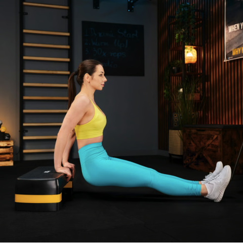 Степ платформа Trex Sport TX-030AS 3 рівнева чорно-жовта