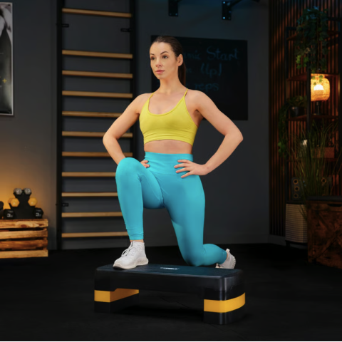 Степ платформа Trex Sport TX-030AS 3 рівнева чорно-жовта