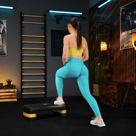 Степ платформа Trex Sport TX-030AS 3 рівнева чорно-жовта