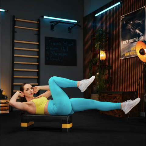 Степ платформа Trex Sport TX-030AS 3 рівнева чорно-жовта