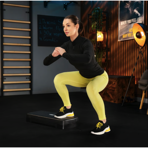 Степ платформа Trex Sport TX-030AS 3 рівнева чорно-жовта