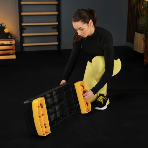 Степ платформа Trex Sport TX-030AS 3 рівнева чорно-жовта
