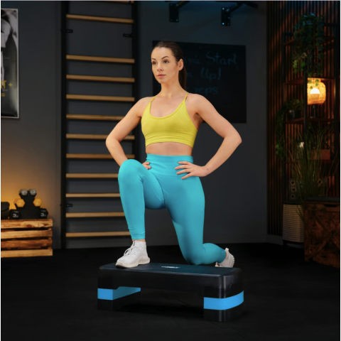 Степ платформа Trex Sport TX-030AS 3 рівнева чорно-блакитна
