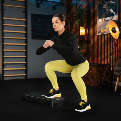 Степ платформа Trex Sport TX-030AS 3 рівнева чорно-блакитна