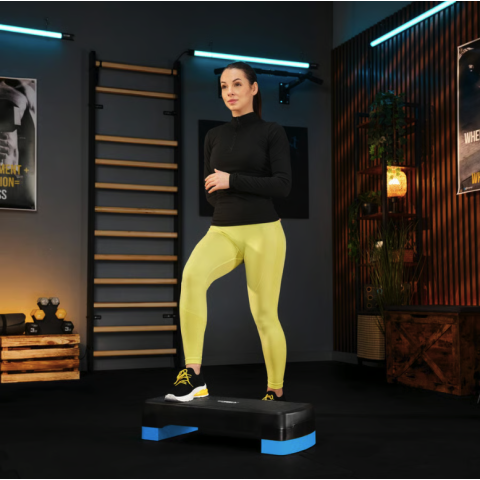 Степ платформа Trex Sport TX-030AS 3 рівнева чорно-блакитна