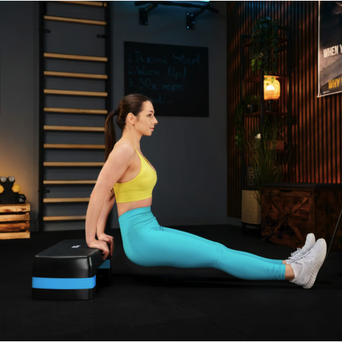 Степ платформа Trex Sport TX-030AS 3 рівнева чорно-блакитна