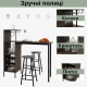 Барний стіл з стільцями Costway Bistro з тримачем винних келихів коричневий