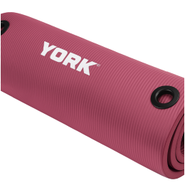 Мат для фітнесу з отворами York Fitness NBR 1см рожевий