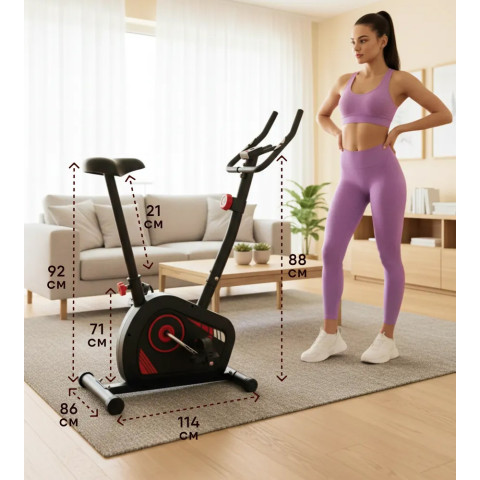 Велотренажер 7FIT Ergo 8829 магнітний, пульс, до 120 кг