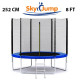 SkyJump батут 8 фт., 252 см. з захисною сіткою та драбинкою