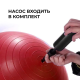 М'яч для фітнесу (фітбол) WCG 75 Anti-Burst 250кг Червоний + насос