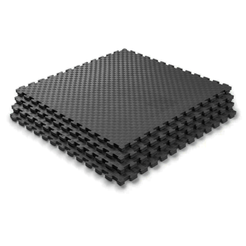 Мат татамі  ластівчин хвіст WCG  EVA 100x100x2 см Мат-пазл чорно-сірий