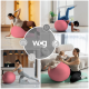М'яч для фітнесу (фітбол) WCG 65 Anti-Burst 250кг Персиковий + насос