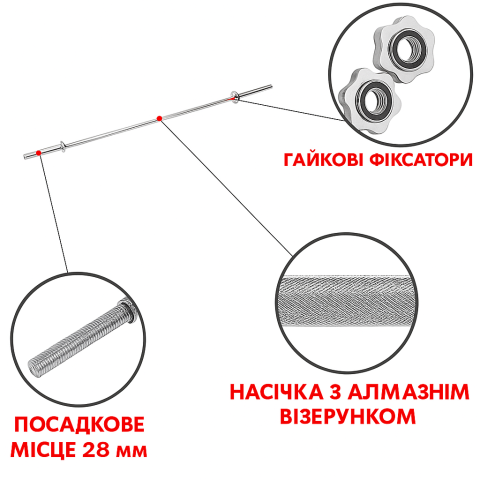 Штанга 47 кг | Гриф 150 см + диски WCG