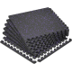 Мат-пазли DualMat 60×60×1,2 (чорний/фіолетові вкраплення) — комплект 4 шт