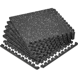 Мат-пазл DualMat 60×60×1,2 (чорний/білі вкраплення) — 1 шт