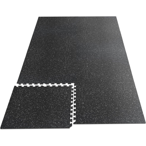 Мат-пазл DualMat 60×60×1,2 (чорний/білі вкраплення) — 1 шт