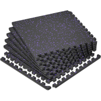 Мат-пазл DualMat 60×60×1,2 (чорний/фіолетові вкраплення) — 1 шт