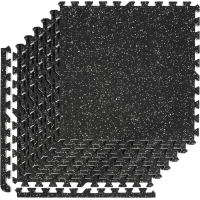 Мат-пазл DualMat 60×60×2 см (чорний/білі вкраплення) — 1 шт