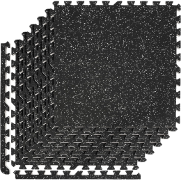 Мат-пазл DualMat 60×60×2 см (чорний/білі вкраплення) — 1 шт