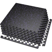 Мат-пазл DualMat 60×60×2 см (чорний/фіолетові вкраплення) — 1 шт