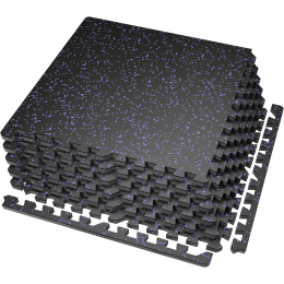 Мат-пазл DualMat 60×60×2 см (чорний/фіолетові вкраплення) — 1 шт