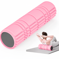 Масажний ролик WCG K3 Premium Foam Roller 42 см, рожевий, 3D рельєф, EVA, до 200 кг