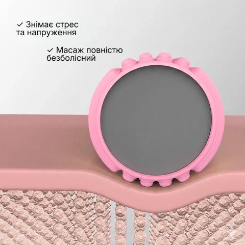 Масажний ролик WCG K3 Premium Foam Roller 42 см, рожевий, 3D рельєф, EVA, до 200 кг