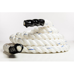 Канат тренувальний для кросфіта 9м Battle Rope White WCG 50х9