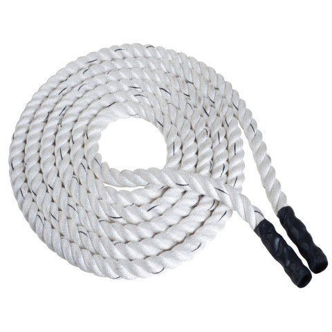 Канат тренувальний для кросфіта 15м Battle Rope White WCG 50х15