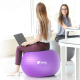 М’яч для фітнесу WCG Balance Pro 65 см Anti-Burst до 500 кг з насосом, фітбол для йоги та пілатесу, фіолетовий