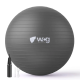 М’яч для фітнесу WCG Balance Pro 75 см Anti-Burst до 500 кг з насосом, фітбол для йоги та пілатесу, графітовий 