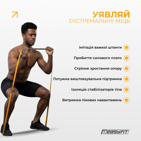 Набір резинок для підтягування EasyFit Premium 7-63 кг (4 шт)