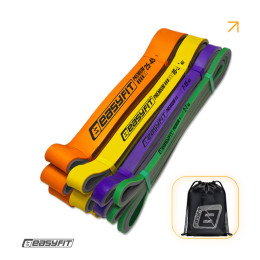 Набір резинок для підтягувань EasyFit Premium 2–45 кг (4 шт)
