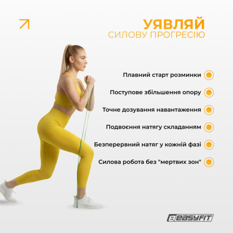 Набір резинок для підтягувань EasyFit Premium 2–45 кг (4 шт)