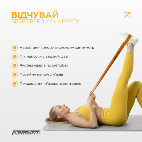 Набір резинок для підтягувань EasyFit Premium 2–45 кг (4 шт)